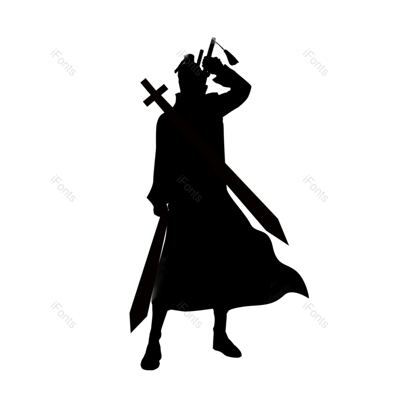水墨图片,插画元素,水墨人物PNG,黑色剪影免抠素材